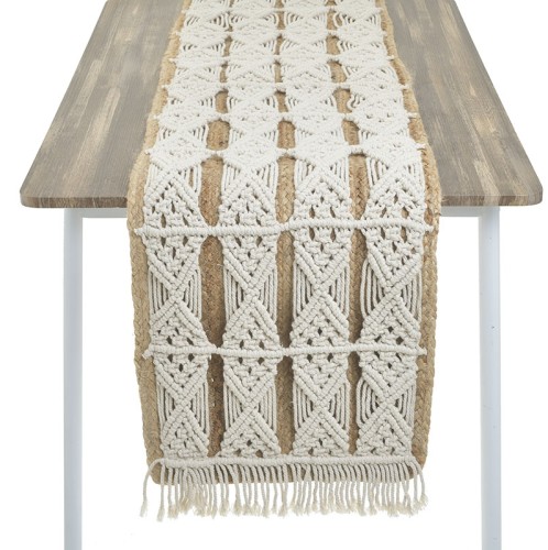 INART ΤΡΑΒΕΡΣΑ ΨΑΘΙΝΗ/ΜΑΚΡΑΜΕ ΕΚΡΟΥ/NATURAL 40Χ175, - 175cm x 1cm x 40cm