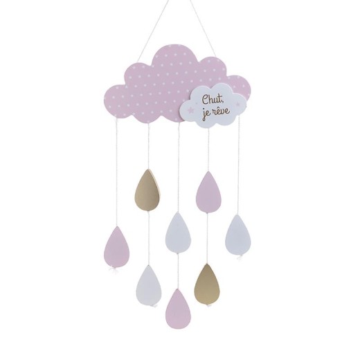 CLICK ΔΙΑΚΟΣΜΗΤΙΚΟ ΤΟΙΧΟΥ ΠΑΙΔΙΚΟ ΣΥΝΝΕΦΟ ΡΟΖ/ΧΡΥΣΟ 24Χ57 - 3cm x 57cm x 24cm