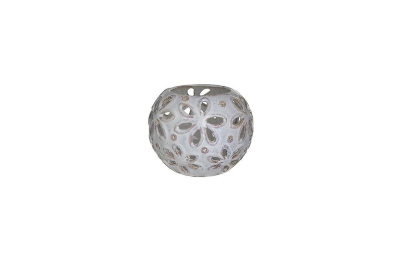 INART ΒΑΖΟ ΔΙΑΤΡΗΤΟ ΚΕΡΑΜΙΚΟ ΕΚΡΟΥ Φ15Χ12 - 15cm x 12cm x 15cm