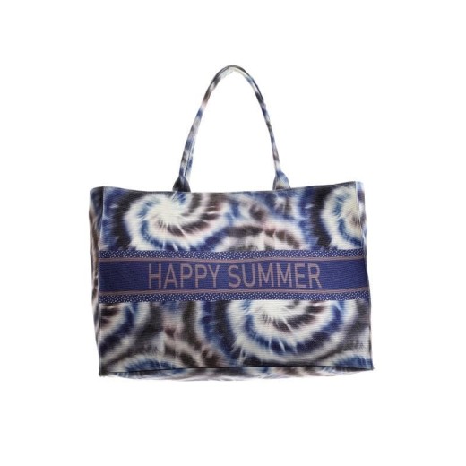BLE ΤΣΑΝΤΑ ΥΦΑΣΜΑΤΙΝΗ ΜΠΛΕ TIE DYE ''HAPPY SUMMER'' 45X15X32/55 - 15cm x 32cm x 45cm
