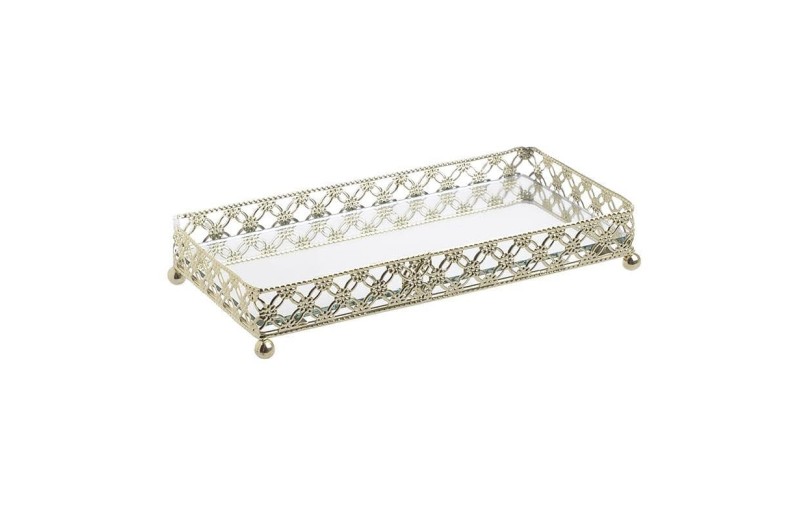 INART ΔΙΣΚΟΣ ΜΕ ΚΑΘΡΕΠΤΗ ΜΕΤΑΛΛΙΚΟΣ ΧΡΥΣΟΣ 20Χ10Χ4 - 10cm x 4cm x 20cm