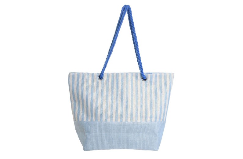 BLE ΤΣΑΝΤΑ ΥΦΑΣΜΑΤΙΝΗ ΛΕΥΚΗ ΓΑΛΑΖΙΑ ΡΙΓΕ  36X16X50/78 - 16cm x 50cm x 36cm