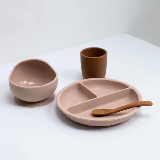 Σετ Φαγητού Σιλικόνης 4 Τεμαχίων - Εκρού - Trois Kilos Sept