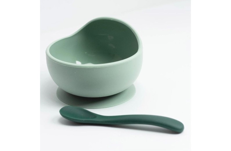 Σετ Μπωλ Σιλικόνης & Κουτάλι - Μέντα - Trois Kilos Sept