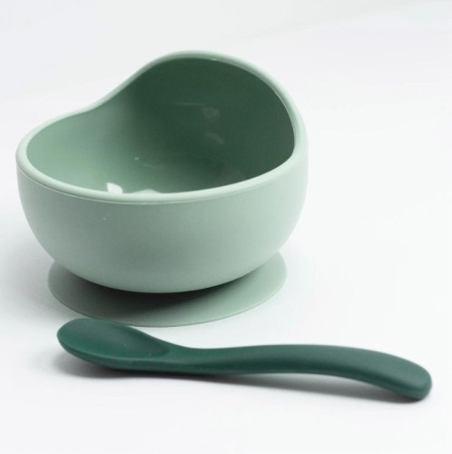 Σετ Μπωλ Σιλικόνης & Κουτάλι - Μέντα - Trois Kilos Sept