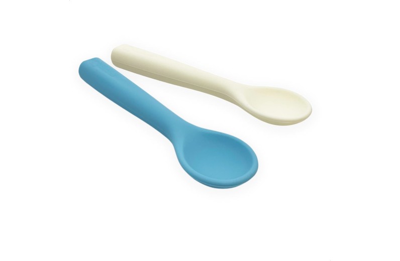 Σετ Κουταλάκια Σιλικόνης 2 τεμ. - Μπλε - Smikkels