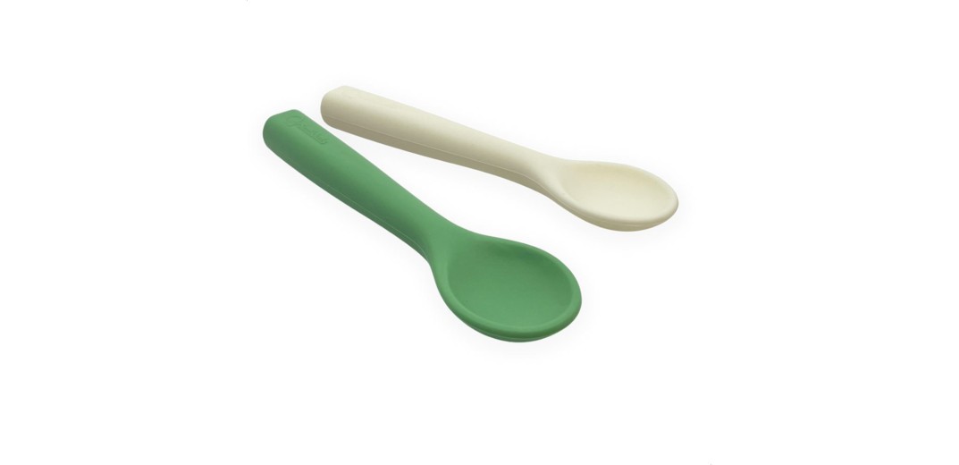 Σετ Κουταλάκια Σιλικόνης 2 τεμ. - Πράσινο - Smikkels