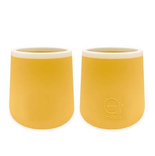 Ποτηράκια Σιλικόνης Σετ 2 Τεμ.175 ml - Κίτρινο - Smikkels