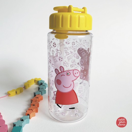 Διάφανο Παγούρι Με Αποσπώμενο Καλαμάκι 350 ml Peppa Pig - Petit Jour Paris