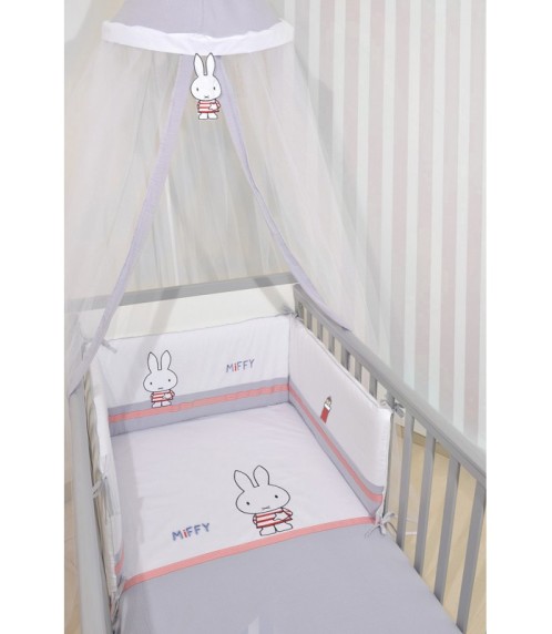 Miffy Des 65 Σετ Προίκας 3 τεμ Μουσελίνα Γκρι