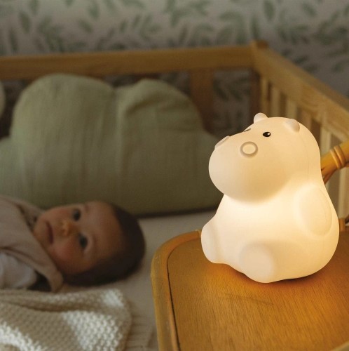 Φωτιστικό Σιλικόνης 15 cm Ιπποπόταμος με σύνδεση BluetoothTrois Kilos Sept