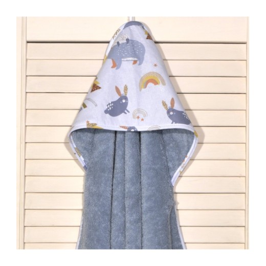 Μπουρνούζι Κάπα 75x75cm 100% Βαμβάκι 450 γρμ/τμ Design 411-1 Oliver Baby