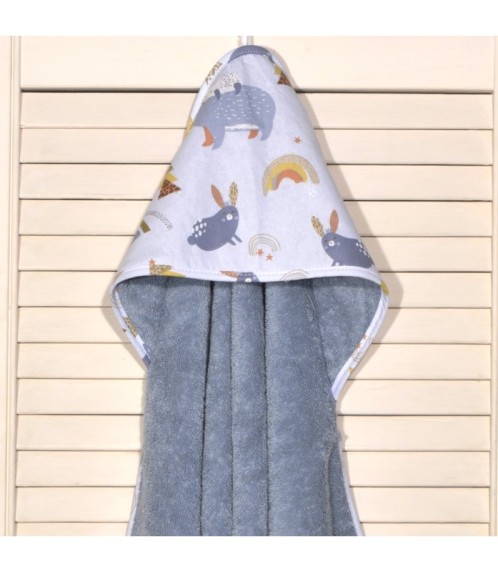 Μπουρνούζι Κάπα 75x75cm 100% Βαμβάκι 450 γρμ/τμ Design 411-1 Oliver Baby