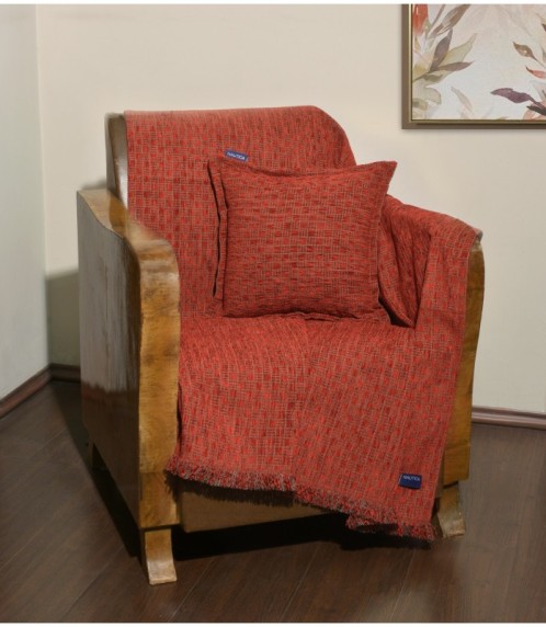 Ριχτάρι Τριθέσιο 180x300 Σενίλ Κόκκινο Καρρώ