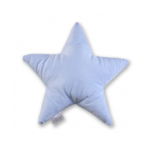 Oliver Baby Μαξιλάρι Διακοσμητικό Αστέρι Βελουτέ Σιέλ 37χ37