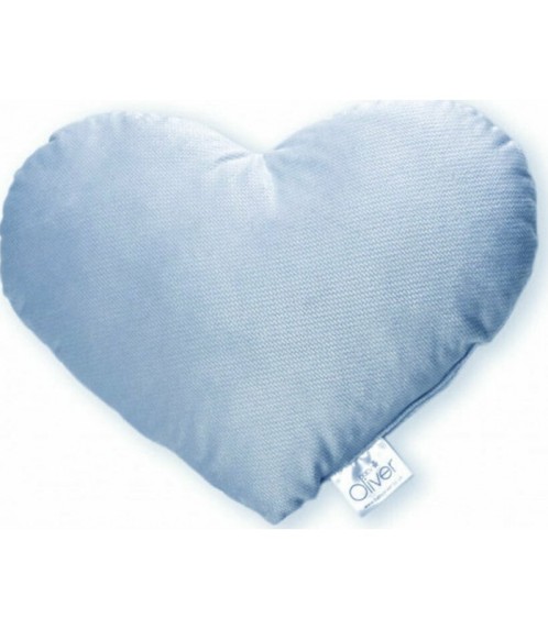 Oliver Baby Μαξιλάρι Διακοσμητικό Καρδιά Βελουτέ Σιέλ 36χ31