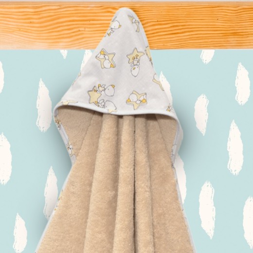 Μπουρνούζι Κάπα 75x75cm 100% Βαμβάκι 450 γρμ/τμ Design 210 Oliver Baby