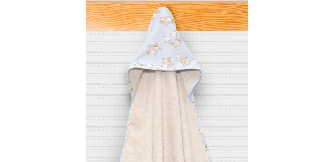 Μπουρνούζι Κάπα 75x75cm 100% Βαμβάκι 450 γρμ/τμ Design 211 Oliver Baby