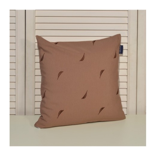 Μαξιλαροθήκη Διακοσμητική Λονέτα Κεντητή Des. 225 Καφέ με Καφέ Σκούρο Κέντημα