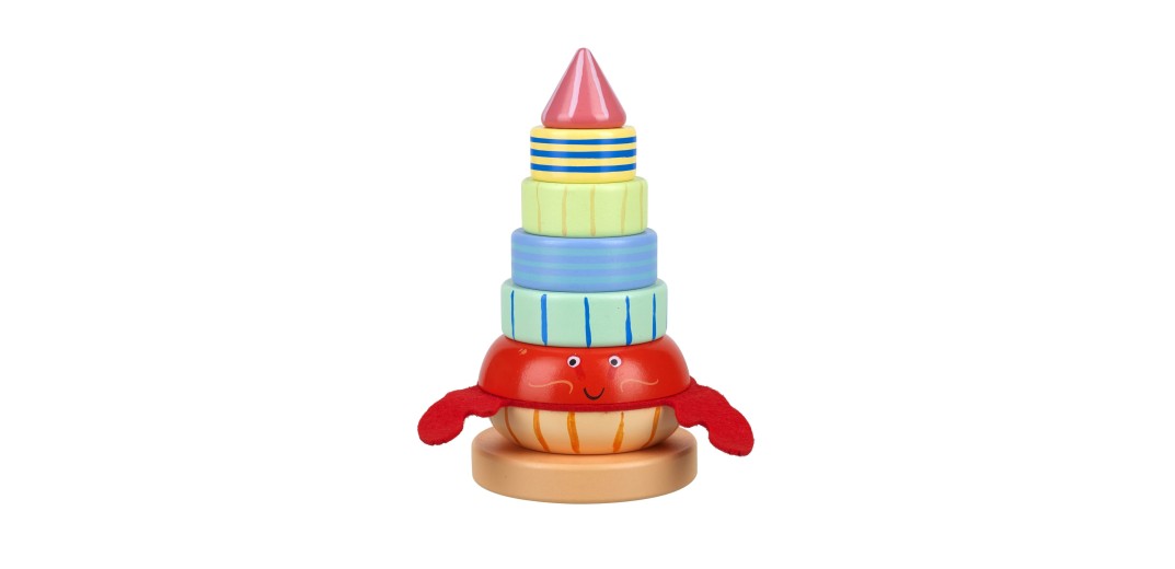 Ξύλινος Κύβος Στοίβαξης Καβούρι Orange Tree Toys