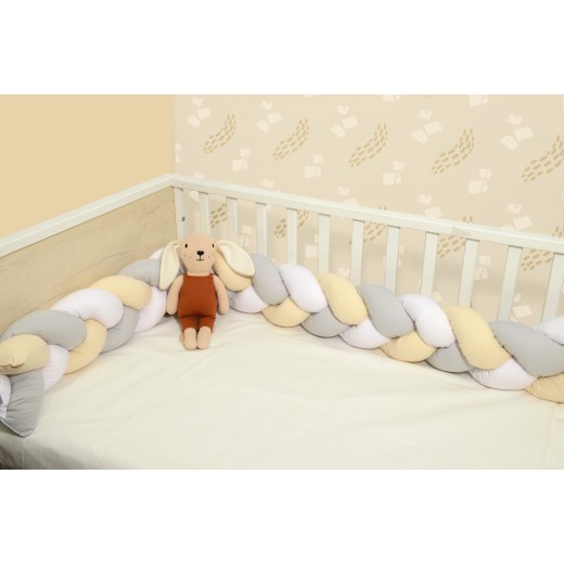 Πλεξούδα τριπλή βαμβακερή 20X200  με ειδική εσωτερική επένδυση Design 3145 Oliver Baby