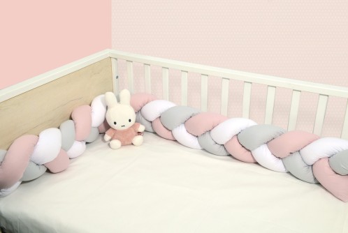 Πλεξούδα τριπλή βαμβακερή 20X200  με ειδική εσωτερική επένδυση Design 3165 Oliver Baby