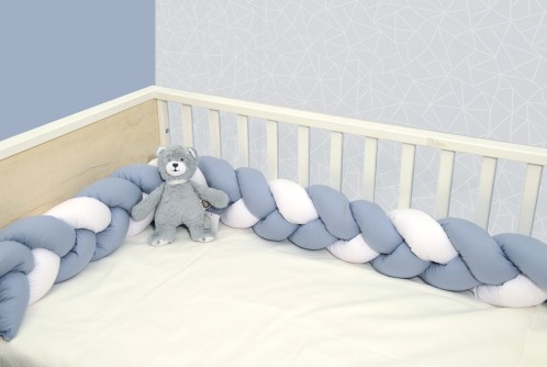 Πλεξούδα τριπλή βαμβακερή 20X200  με ειδική εσωτερική επένδυση Design 3170 Oliver Baby