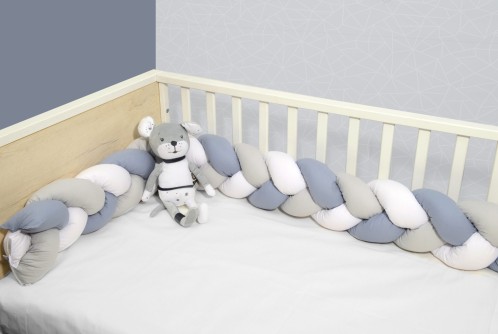 Πλεξούδα τριπλή βαμβακερή 20X200  με ειδική εσωτερική επένδυση Design 3175 Oliver Baby