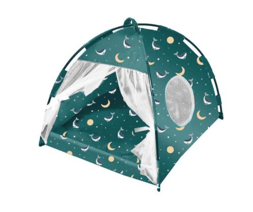 Σκηνή Παραλίας με Τούλι Whale Teal - Monnëka