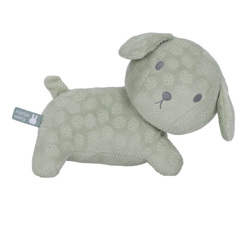Λούτρινο Σκυλάκι Από Βελουτέ Ύφασμα 25cm Πράσινο Miffy Flowers