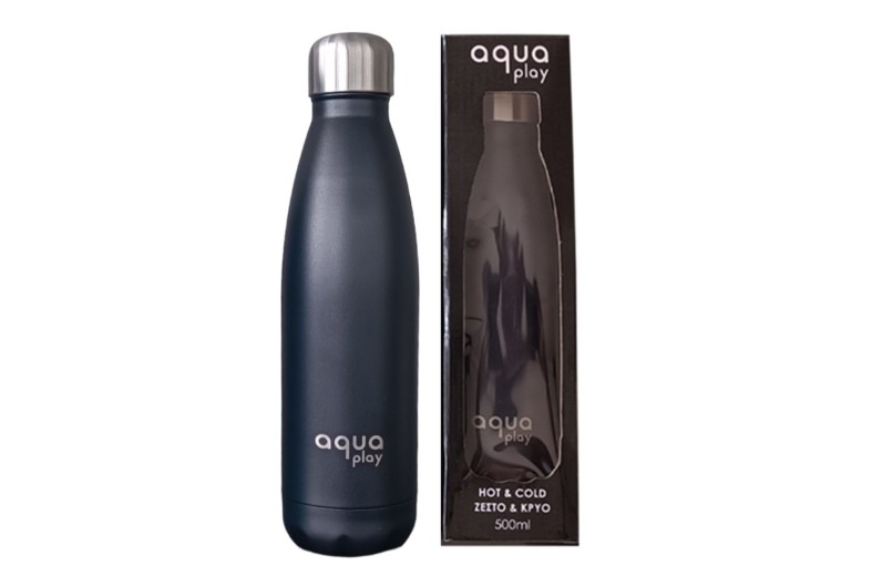 Μπουκάλι Θερμός 500 ml AquaPlay Μαύρο