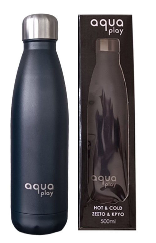 Μπουκάλι Θερμός 500 ml AquaPlay Μαύρο