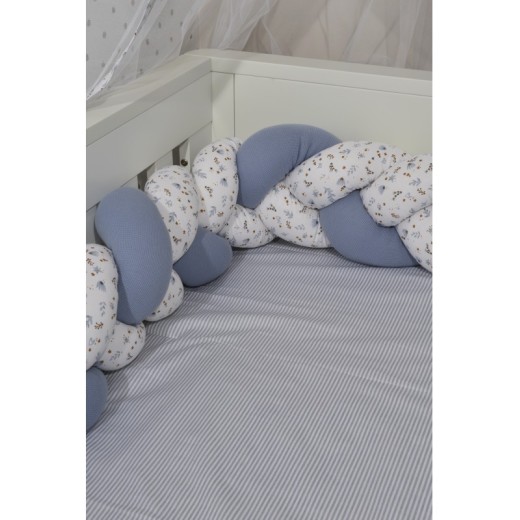 Πλεξούδα τριπλή βαμβακερή 20x200 με ειδική εσωτερική επένδυση Design 401 Oliver Baby