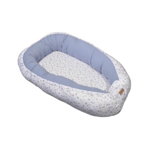 Oliver Baby Des.401 Φωλιά Διπλής όψης-Πλεκτό Ζέρσεϋ Μπλε 100% Βαμβάκι - 75x110 ανοικτή διάσταση