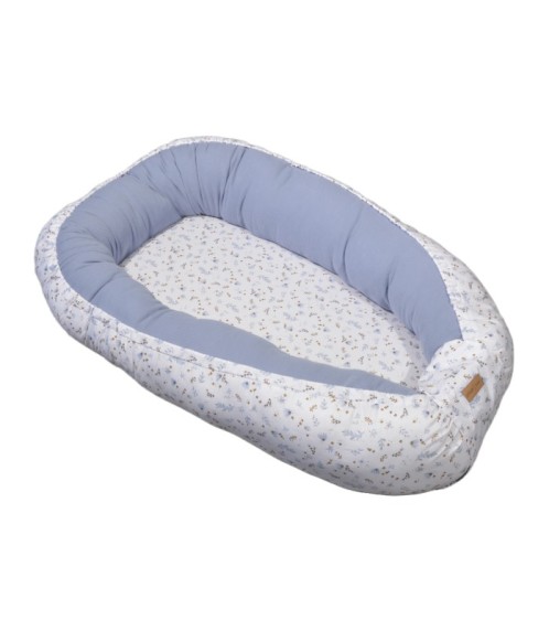 Oliver Baby Des.401 Φωλιά Διπλής όψης-Πλεκτό Ζέρσεϋ Μπλε 100% Βαμβάκι - 75x110 ανοικτή διάσταση