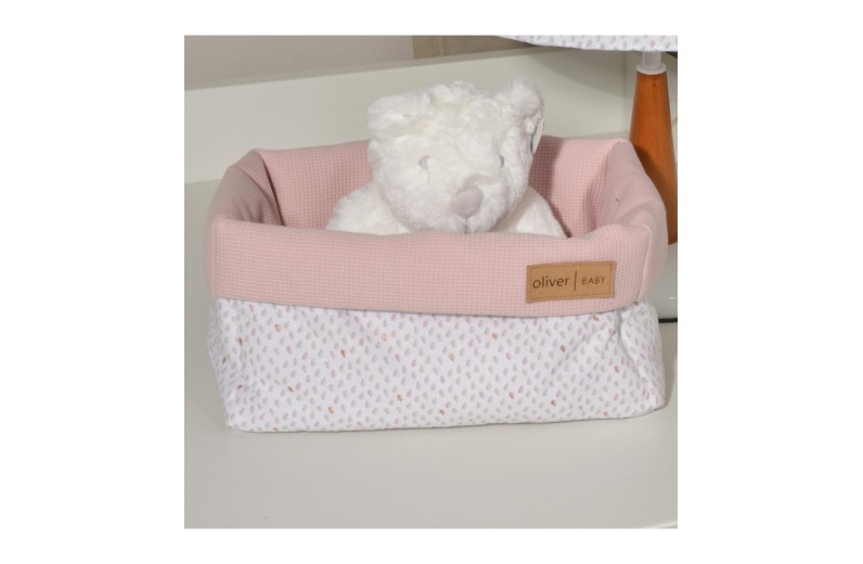 Καλάθι Αποθήκευσης Διπλής Όψης 25x15x13 ύψος Σάπιο Μήλο Design 402 Oliver Baby