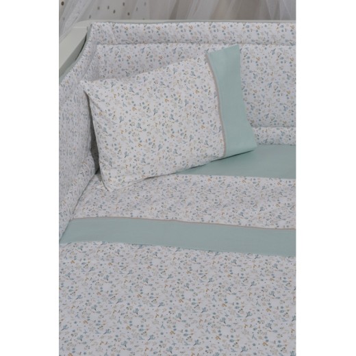 Σεντόνια Κούνιας 3 τεμ. 110x170cm 100% Βαμβάκι Κατωσέντονο με Λάστιχο Design 403 Oliver Baby