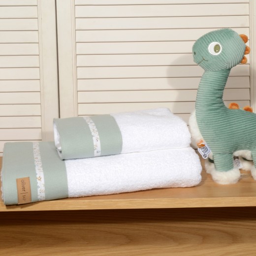 Σετ Πετσέτες 2 τεμ. 100% Βαμβάκι 450 γρμ/τμ 30x50cm & 70x120cm Design 403 Oliver Baby