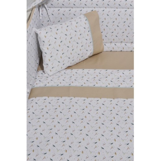 Σεντόνια κούνιας 3 τεμ. 110x170cm 100% Βαμβάκι Κατωσέντονο με Λάστιχο Design 404 Oliver Baby