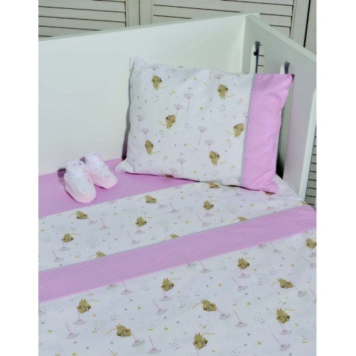 Σεντόνια Κούνιας 3 τεμ. 110x170cm 100% Βαμβάκι Κατωσέντονο με Λάστιχο Design 412 Oliver Baby