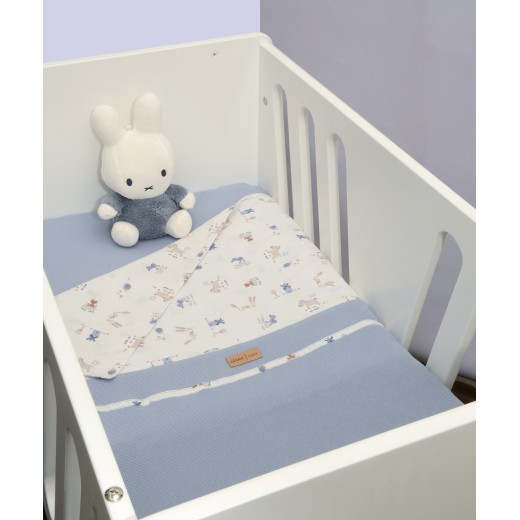 Καλοκαιρινή Κουβέρτα Διπλής Όψης 75x95cm Design 414 Oliver Baby