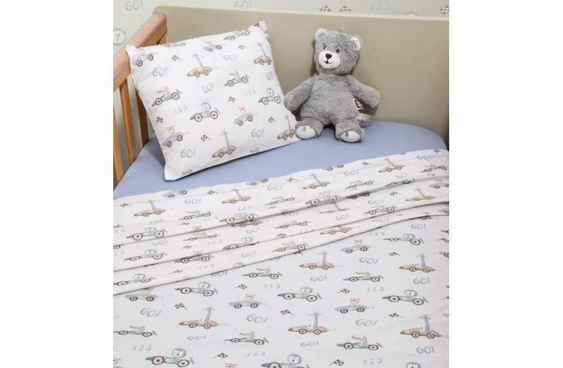 Σεντόνια Κούνιας Σετ 3τ -110x170 με λάστιχο Des.421 Oliver Baby