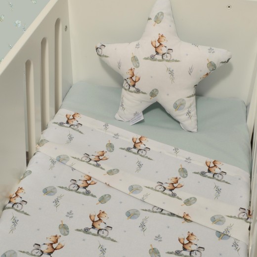 Σεντόνια Λίκνου Σετ 2τ -75x110-100% Βαμβάκι Des.423 Oliver Baby