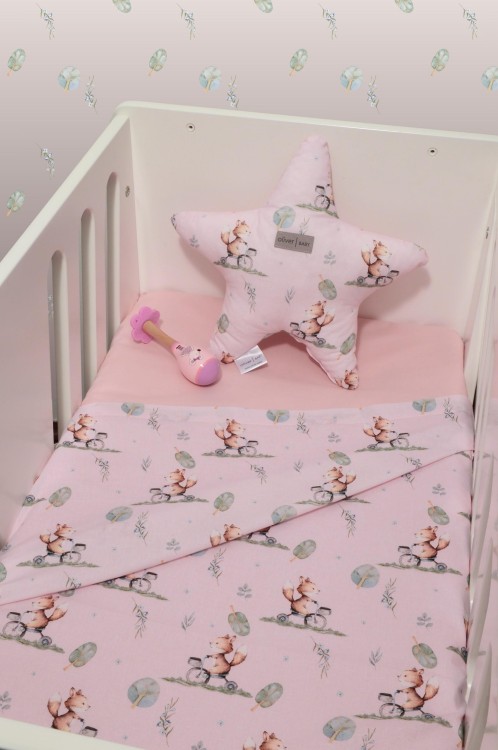 Σεντόνια Λίκνου Σετ 2τ -75x110-100% Βαμβάκι Des.426 Oliver Baby