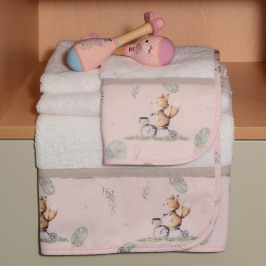 Σετ πετσέτες 2 τεμ 100% βαμβάκι 450 γρμ/τμ 30x50 & 70x120 Des.426 Oliver Baby