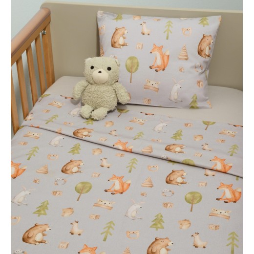 Σεντόνια Κούνιας Σετ 3τ -110x170 με λάστιχο Des.427 Oliver Baby