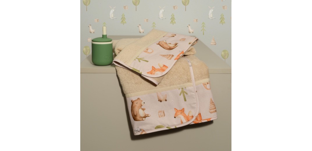 Σετ πετσέτες 2 τεμ 100% βαμβάκι 450 γρμ/τμ 30x50 & 70x120 Des.428 Oliver Baby