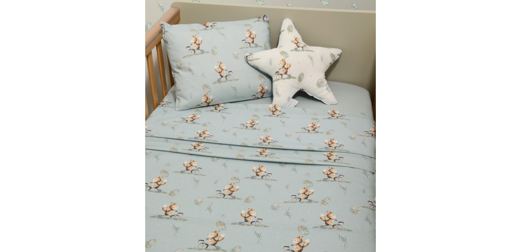 Σεντόνια Κούνιας Σετ 3τ -110x170 με λάστιχο Des.429 Oliver Baby