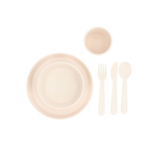 Σετ Φαγητού 6 Τεμαχιών PP Εκρού Tutete