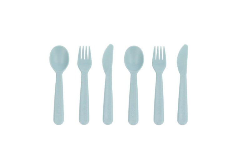 Σετ 6 τεμ. Κουτάλι-Μαχαίρι-Πηρούνι - Σιέλ - Tutete